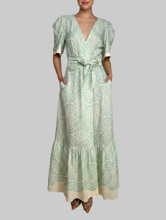 TRESSE Linen Blend Dress - Size S