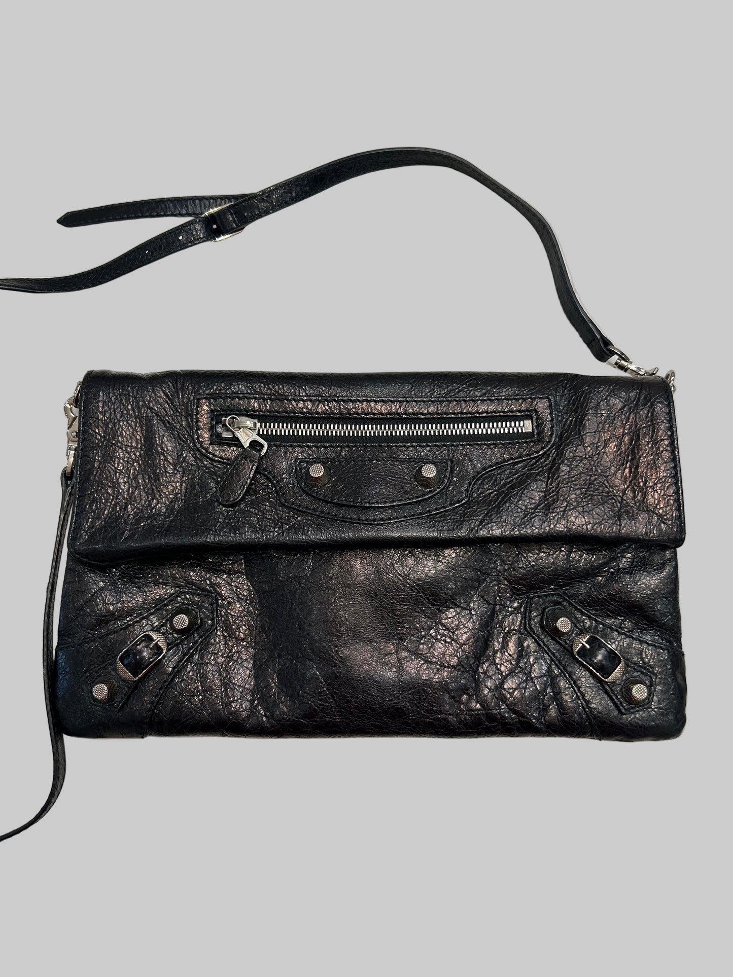 BALENCIAGA Envelope Clutch With Crossbody Strap