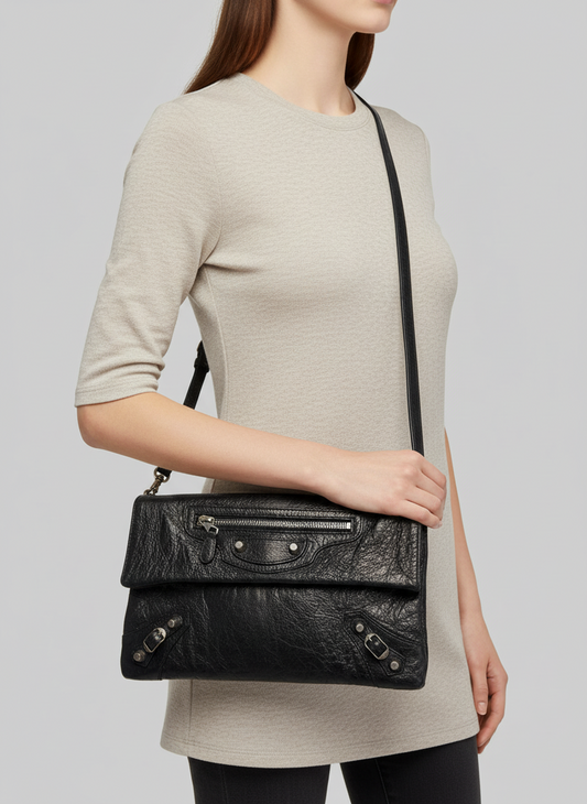 BALENCIAGA Envelope Clutch With Crossbody Strap