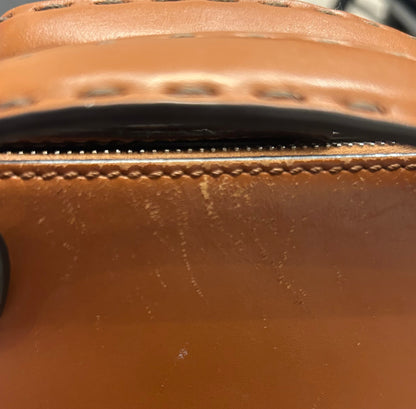 FENDI Vitello King Logo Embossed Medium By The Way Boston Bag Cuoio