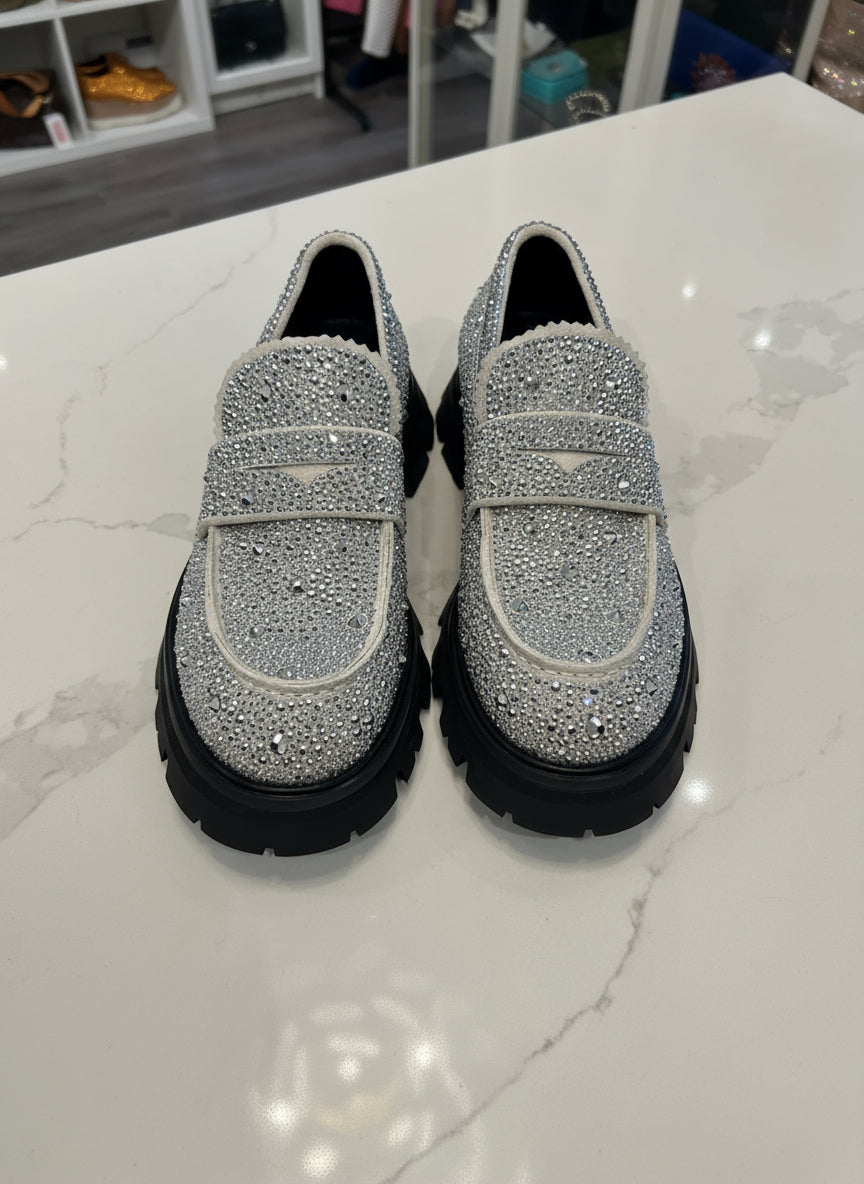 ALEXANDER MCQUEEN Wander Crystal Embellished Loafer - Size 37