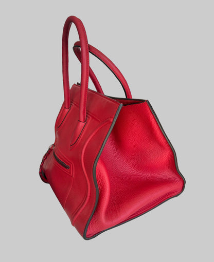 CÉLINE Phantom Luggage Tote Medium Red