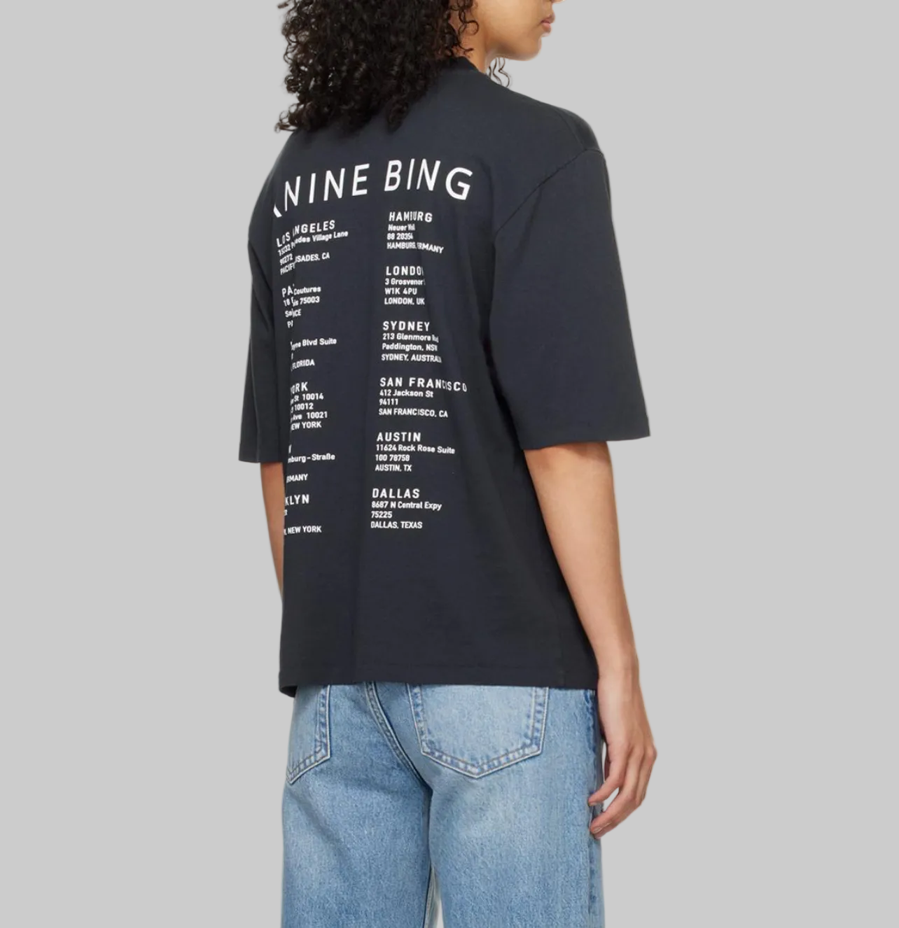 ANINE BING Avi Tee Smiley - Size xs