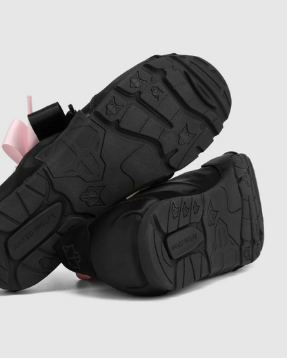 NEW* NAKED WOLFE Adorable Black Satin Sneakers - Size 9