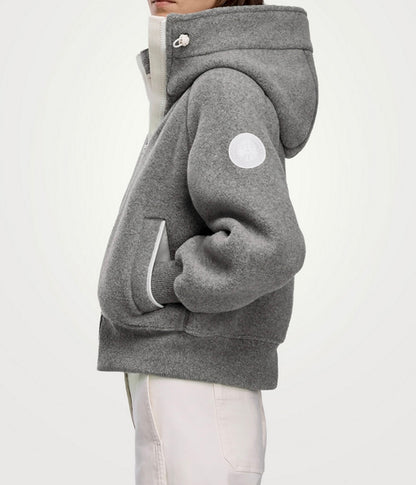 CANADA GOOSE Grey Chiliwack Fleece Bomber - Size XL