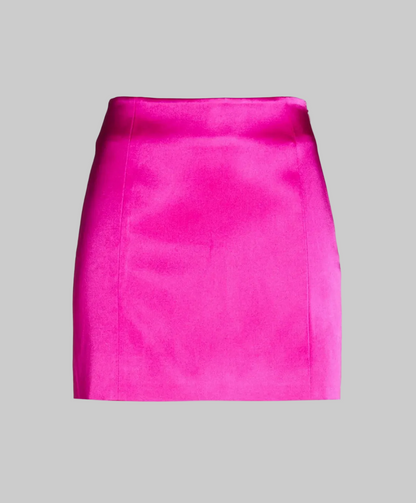 NEW* FRAME Satin Pink Mini Skirt - Size 8