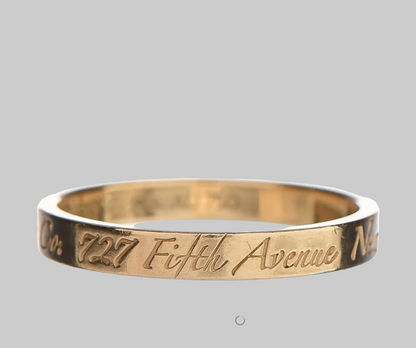 TIFFANY & CO. 18k Yellow Gold Notes Ring - Size 7