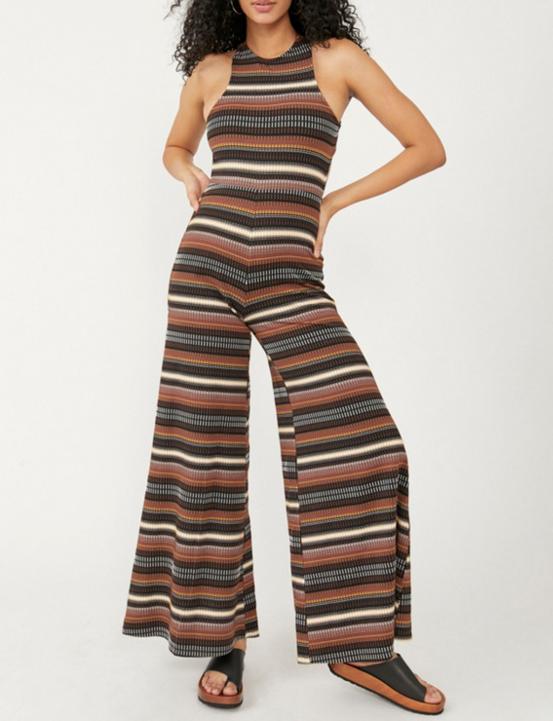 FREE PEOPLE Textured Patterned Jumpsuit - Size xs