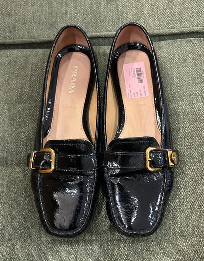 PRADA Black Patent Loafer - Size 40