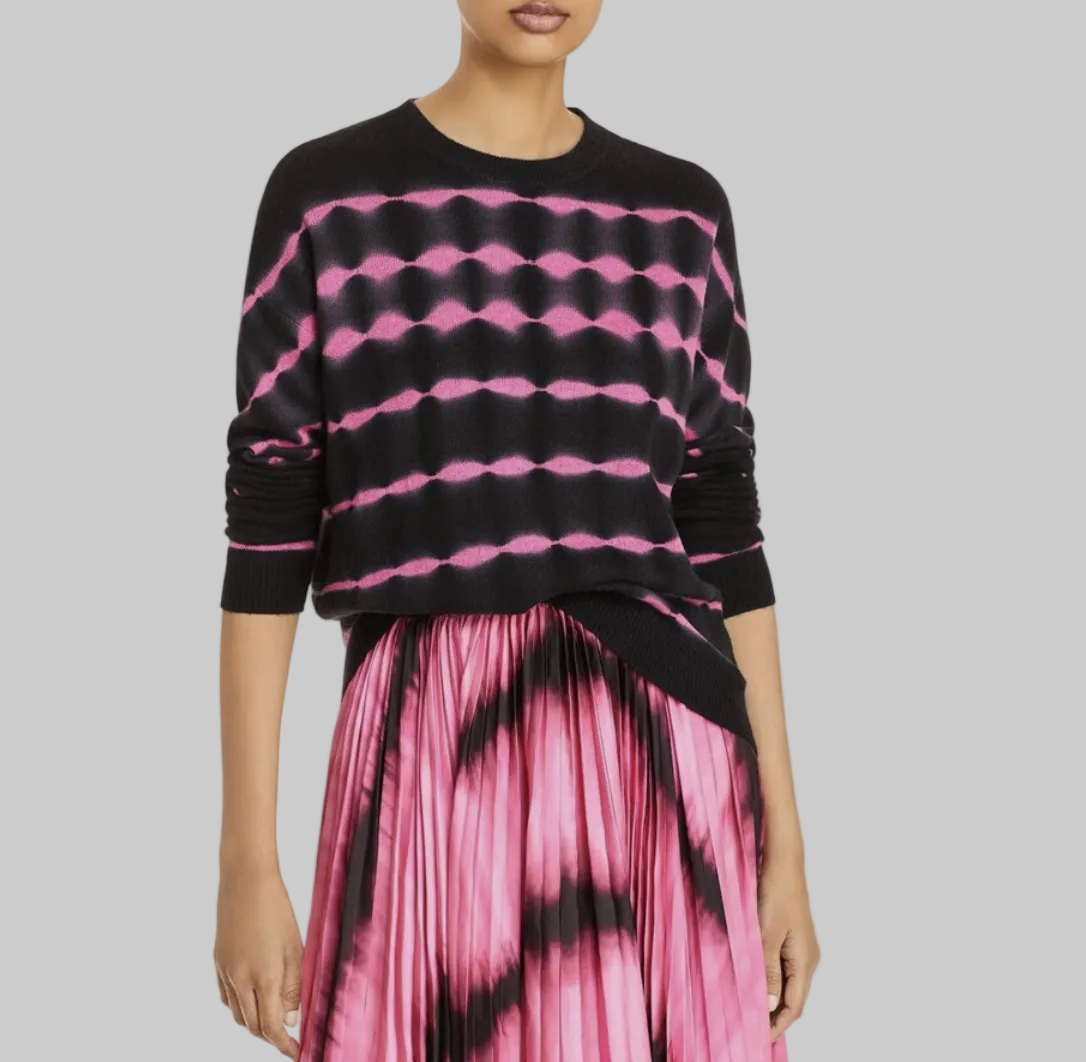 ALICE + OLIVIA Gleason Tie Dye Cashmere Sweater - Size L