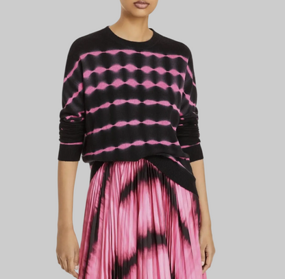 ALICE + OLIVIA Gleason Tie Dye Cashmere Sweater - Size L