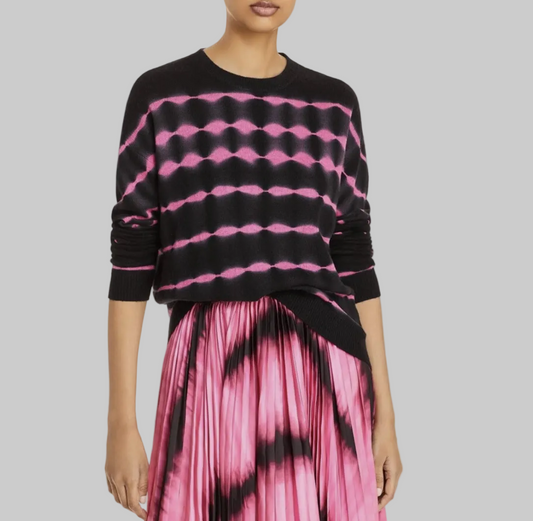 ALICE + OLIVIA Gleason Tie Dye Cashmere Sweater - Size L