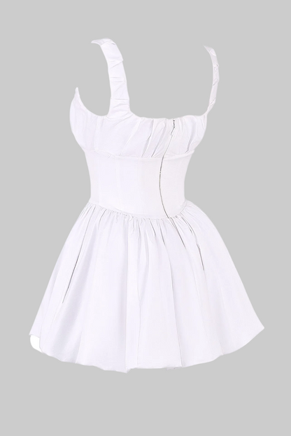 HOUSE OF CB Le Puff White Cotton Tulle Mini Dress - Size s