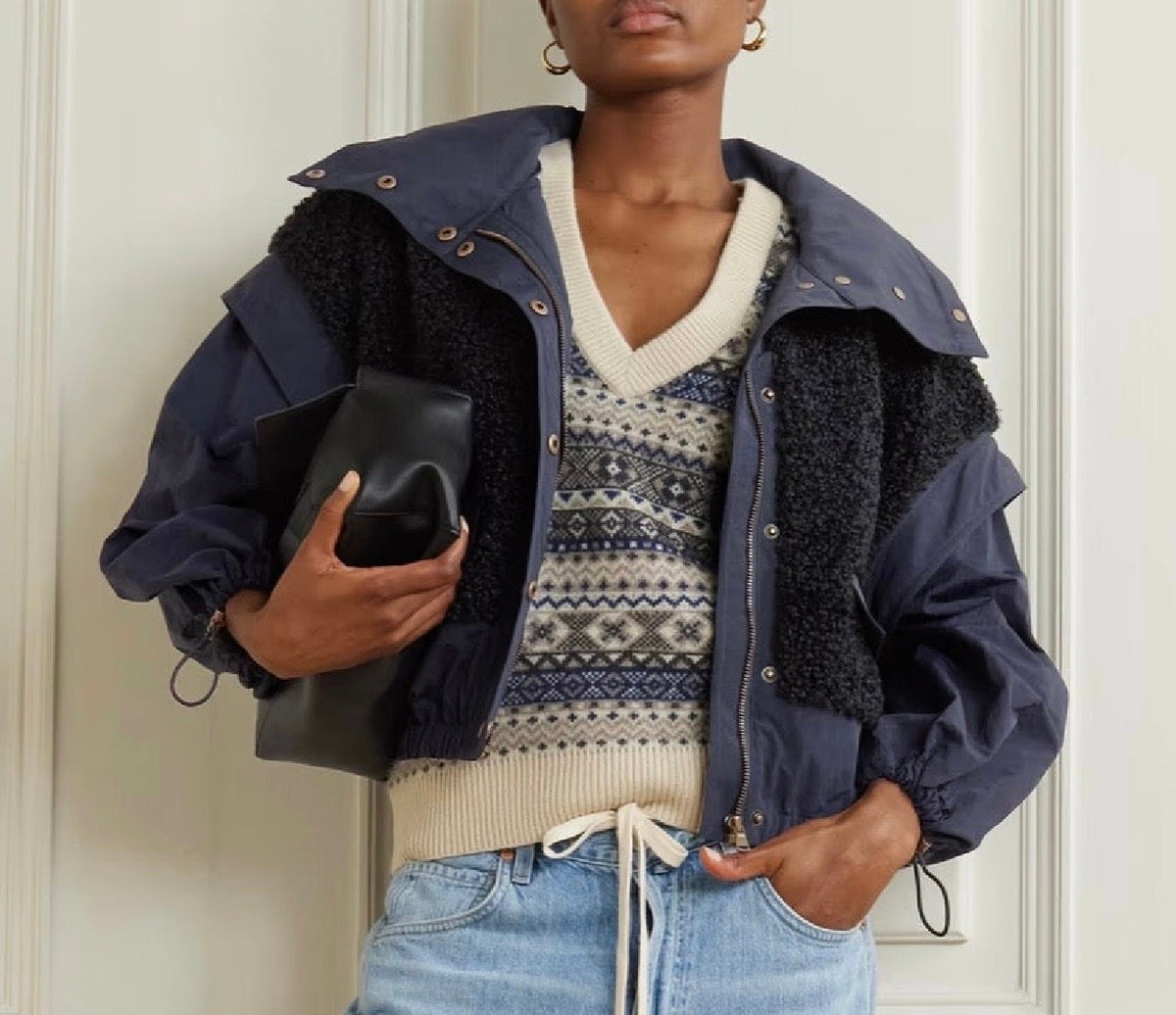 ULLA JOHNSON Aidan Shell and Fleece Jacket - Size L