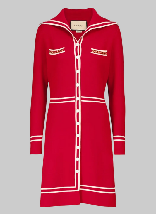 GUCCI Wool Mini Dress - Size S