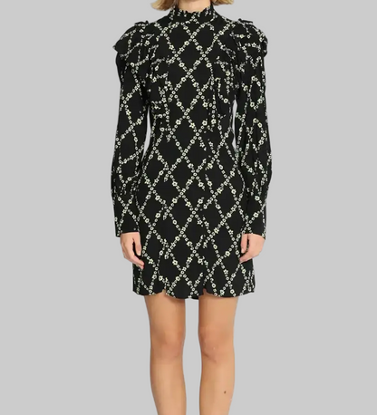 GANNI Margarita Printed Mini Dress - Size S