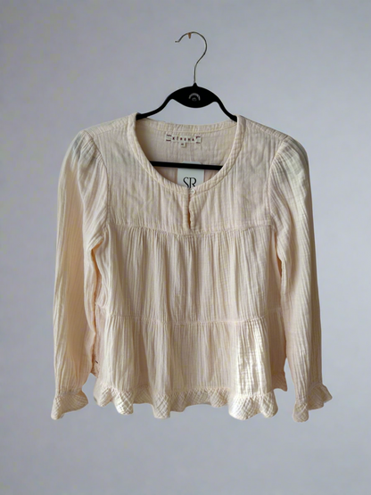 XIRENA Cotton Ruffle Blouse - Size xs