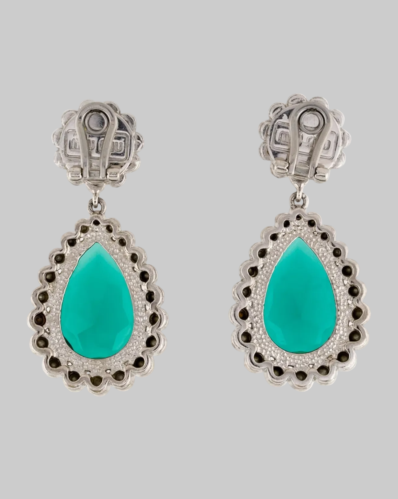 MIU MIU Clip On Rhinestone Earrings