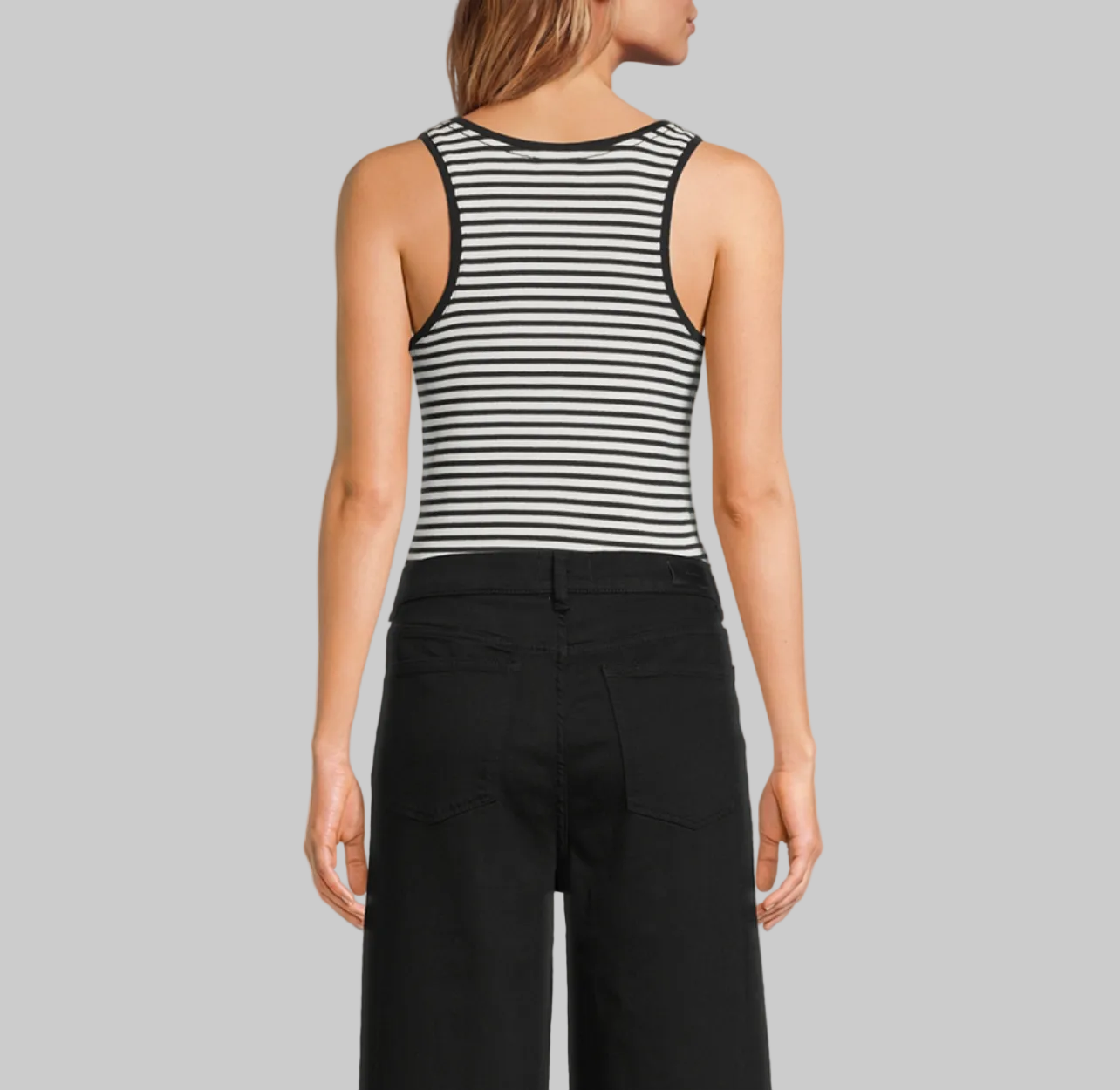 ANINE BING Alessia Tank Top In Stripe Print - Size S