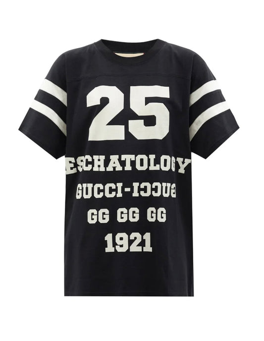 ‘25 Gucci Eschatology and Gucci Loved’ Print T-shirt in Cotton - Size Small