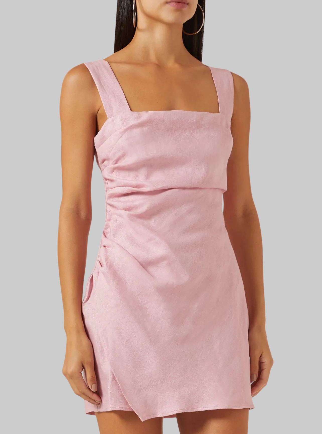 REFORMATION Pink Linen Mini Dress - Size 12