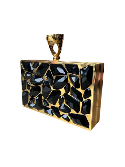 TOM FORD - Crystal Brass Ring Clutch