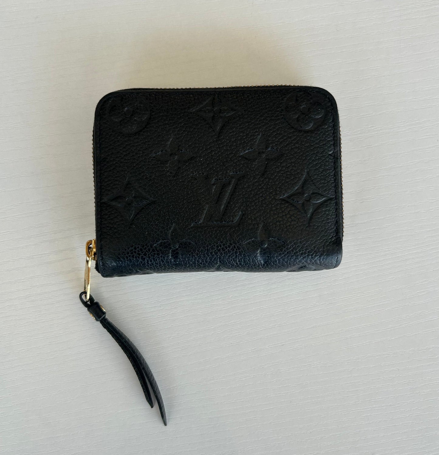 LOUIS VUITTON Black Empreinte Zippy Coin Purse