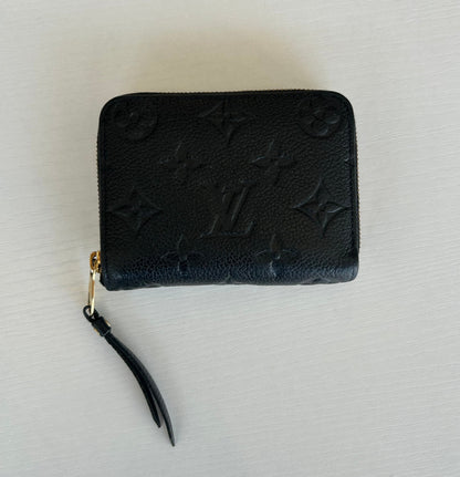 LOUIS VUITTON Black Empreinte Zippy Coin Purse