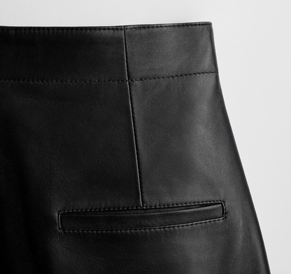 CHRISTIAN DIOR Leather Mini Skort With CD Buckle - Size 4