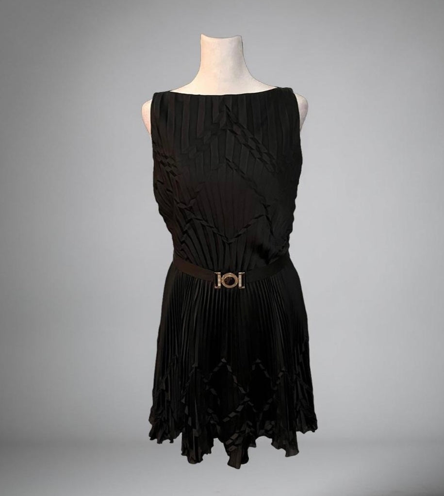 VERSACE Pleated Dress - Size S