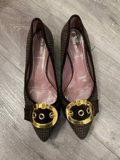 MIU MIU Houndstooth Flat - Size 38