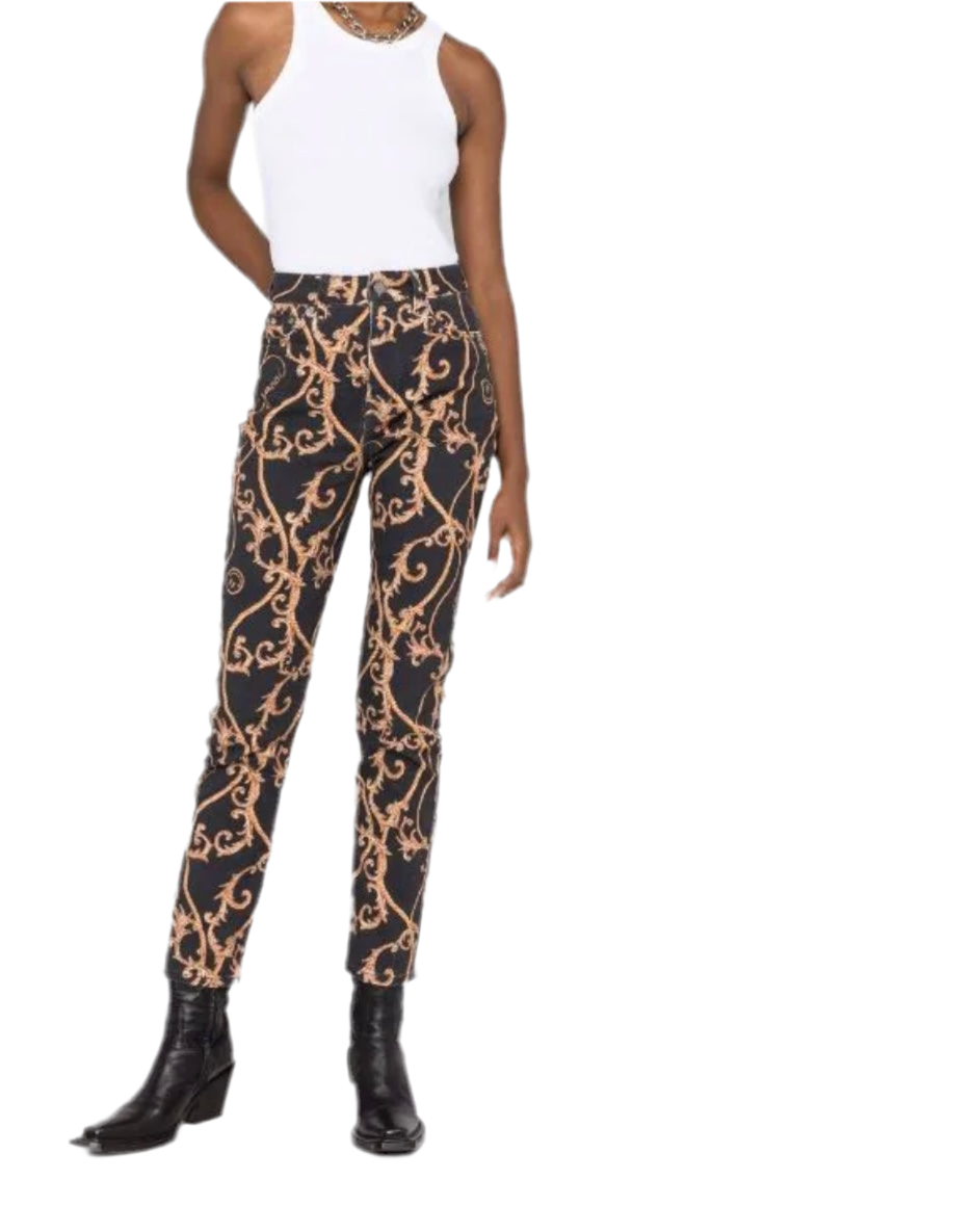 GANNI Baroque Print Jeans - Size 26