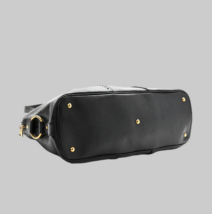 YVES SAINT LAURENT Black Leather Muse Bag