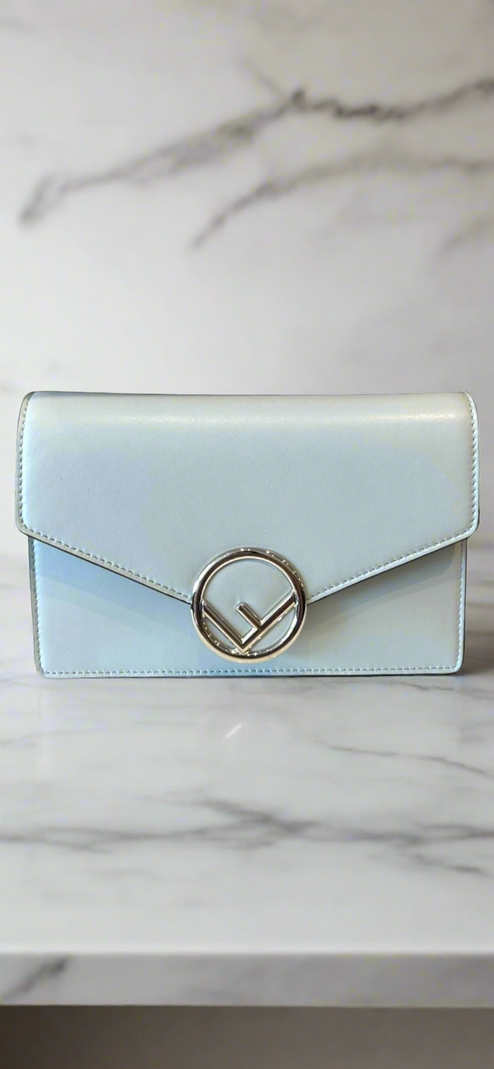 FENDI Vitello Envelope Leather Purse