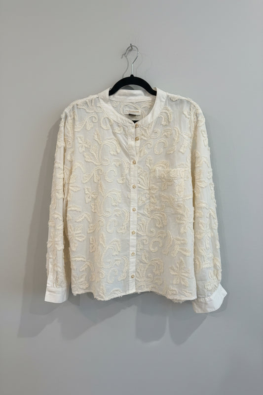 ANTHROPOLOGIE The Embroidered Trapeze Buttondown - Size M