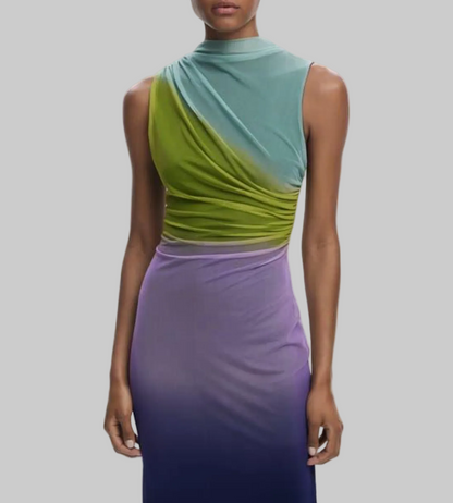 NEW* DESIGUAL Ombré Print Dress - Size M
