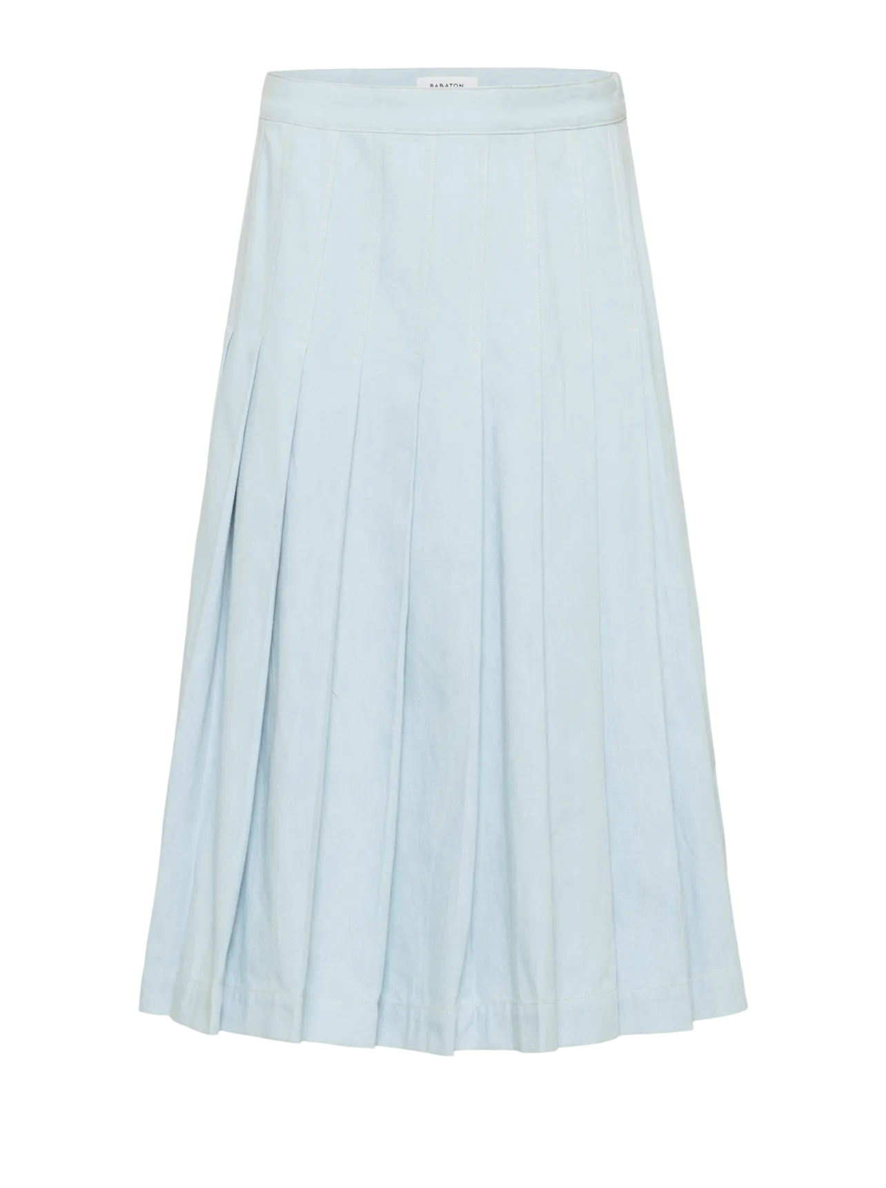 NEW* BABATON Pleated Denim Midi Skirt - Size 8