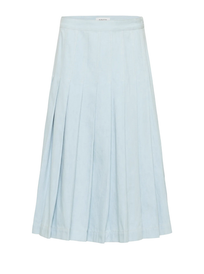 NEW* BABATON Pleated Denim Midi Skirt - Size 8