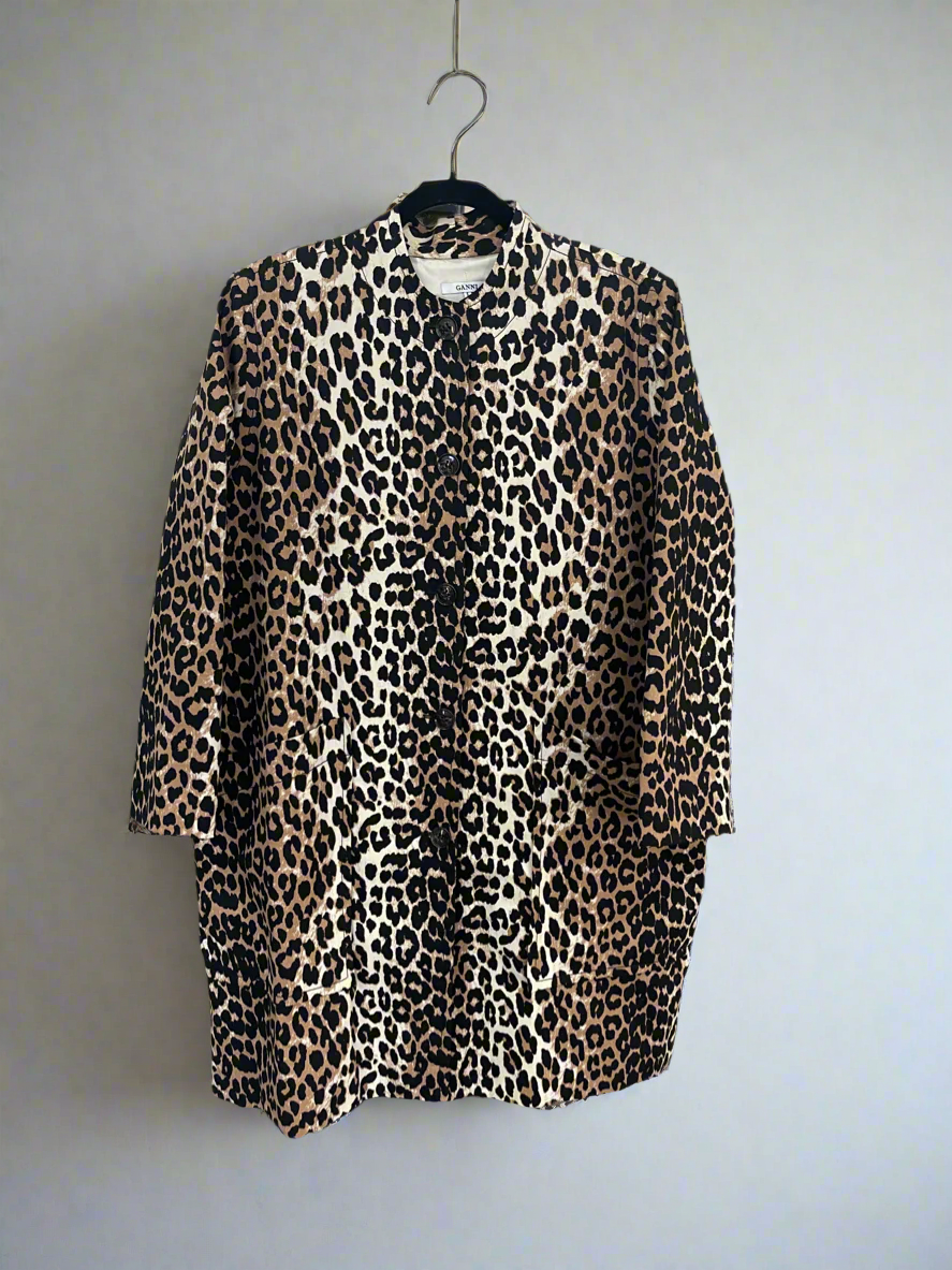 Ganni Leopard Jacket - Size 42