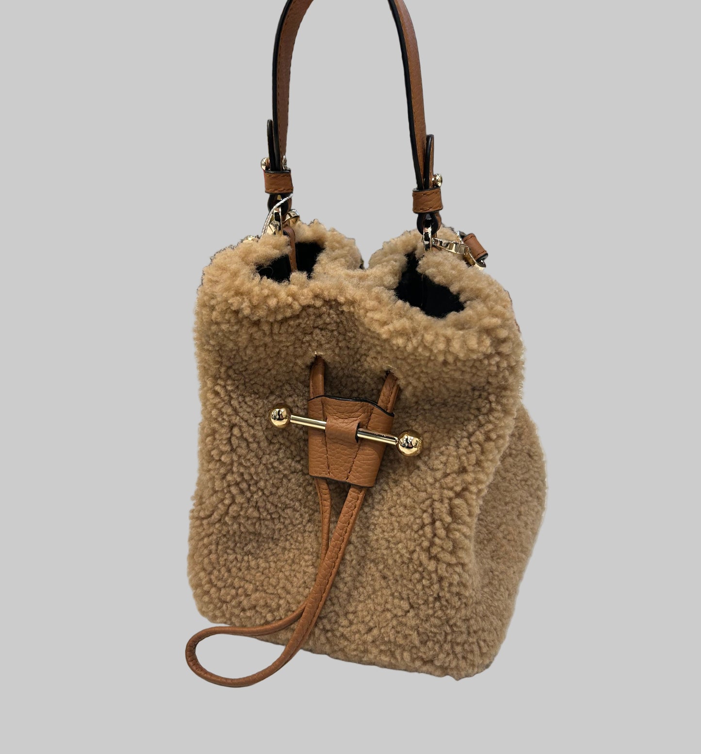 STRATHBERRY Lana Osette Shearling Bucket Bag