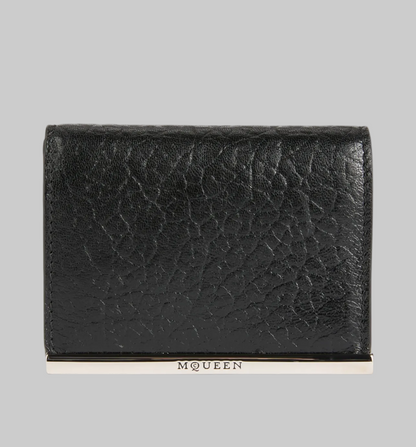 ALEXANDER MCQUEEN Cross-Bar Leather Card Case