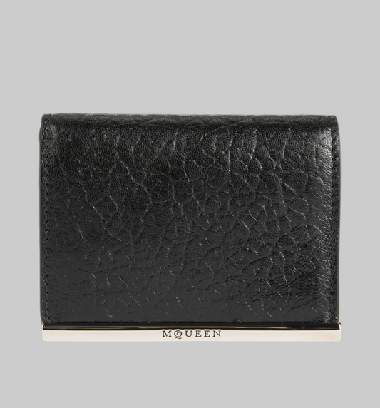 ALEXANDER MCQUEEN Cross-Bar Leather Card Case