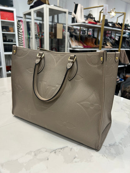 Louis Vuitton Onthego MM in Monogram Empreinte Turtledove