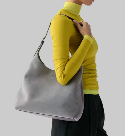NEW* KATE SPADE Grey Suede Shoulder Bag