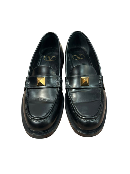 VALENTINO GARAVANI Roman Stud Leather Loafers - Size 38