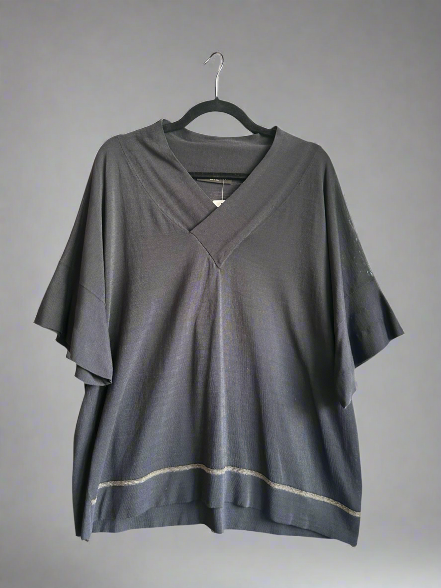 FABIANA FILIPPI Navy V Neck - Size XL