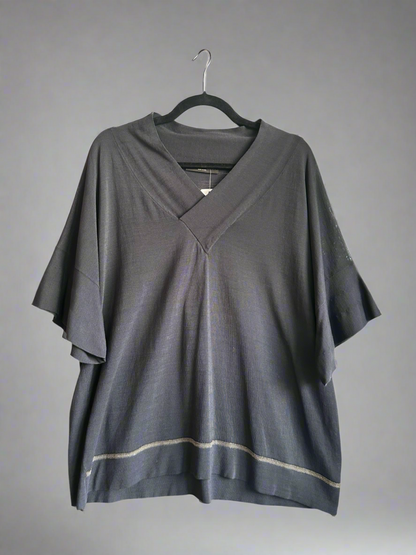 FABIANA FILIPPI Navy V Neck - Size XL