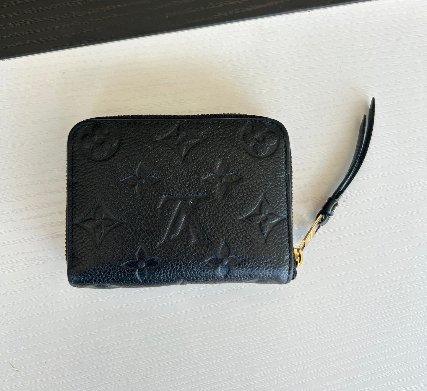 LOUIS VUITTON Black Empreinte Zippy Coin Purse
