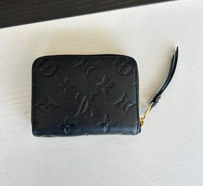 LOUIS VUITTON Black Empreinte Zippy Coin Purse