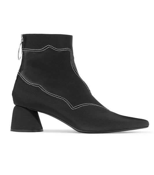 Ellery Embroidered Satin Ankle Boots - Size 38